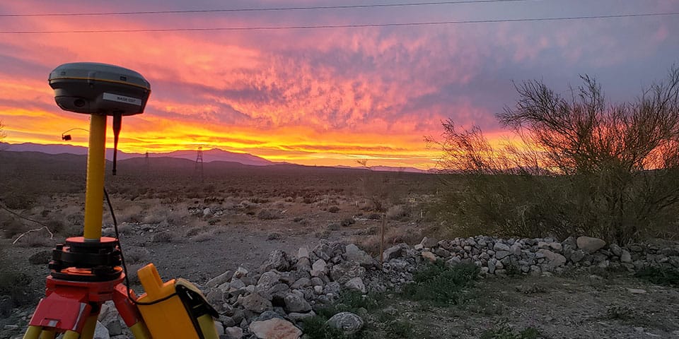 gps at sunset